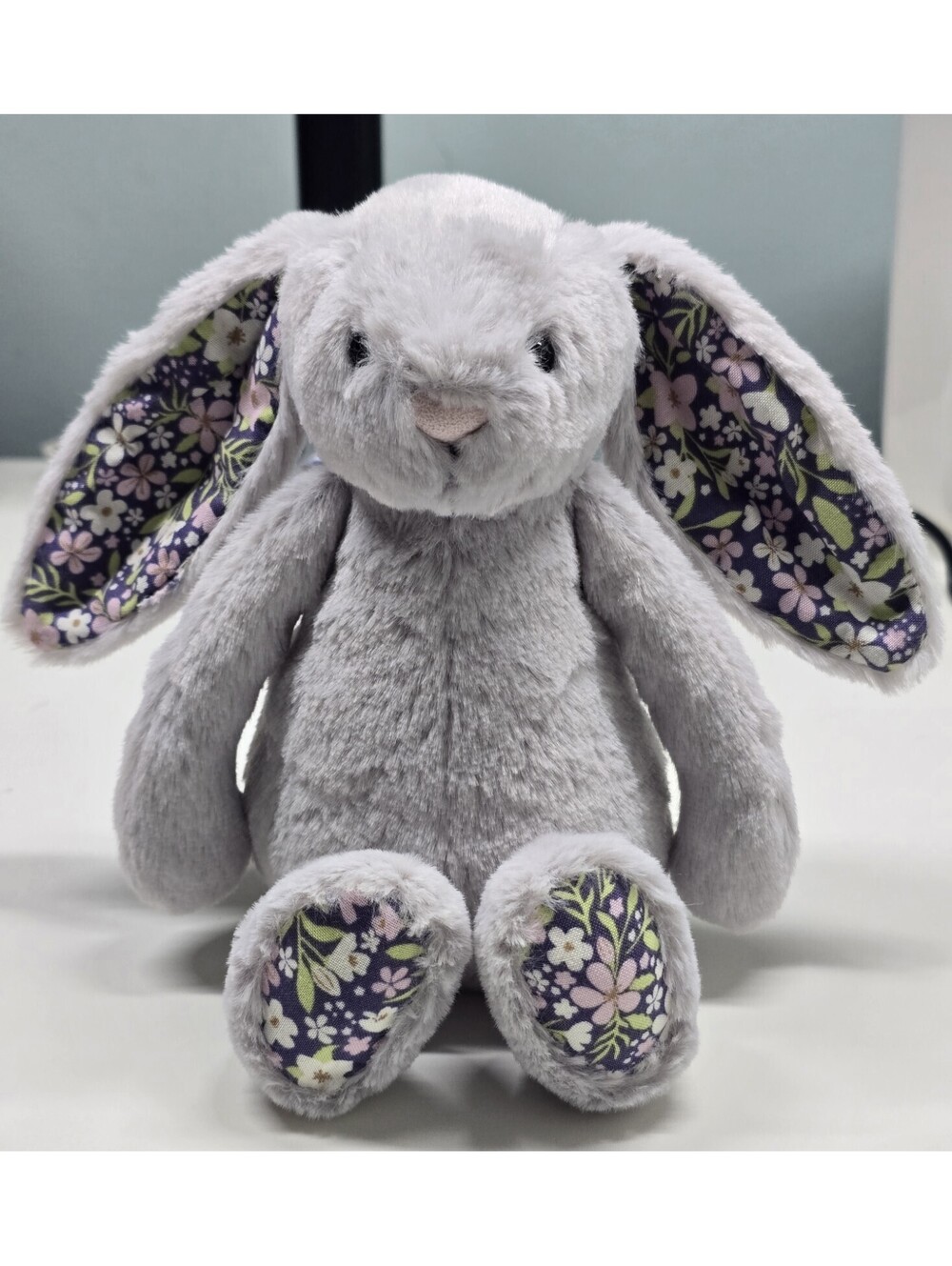 Jellycat Small 9" Blossom Silver Bunny 'Bloom' Stuffed Plush - 100% Authentic